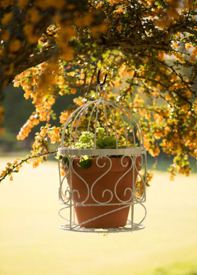 Bird Cage Pot Holder green Bird Cage Pot Holder green